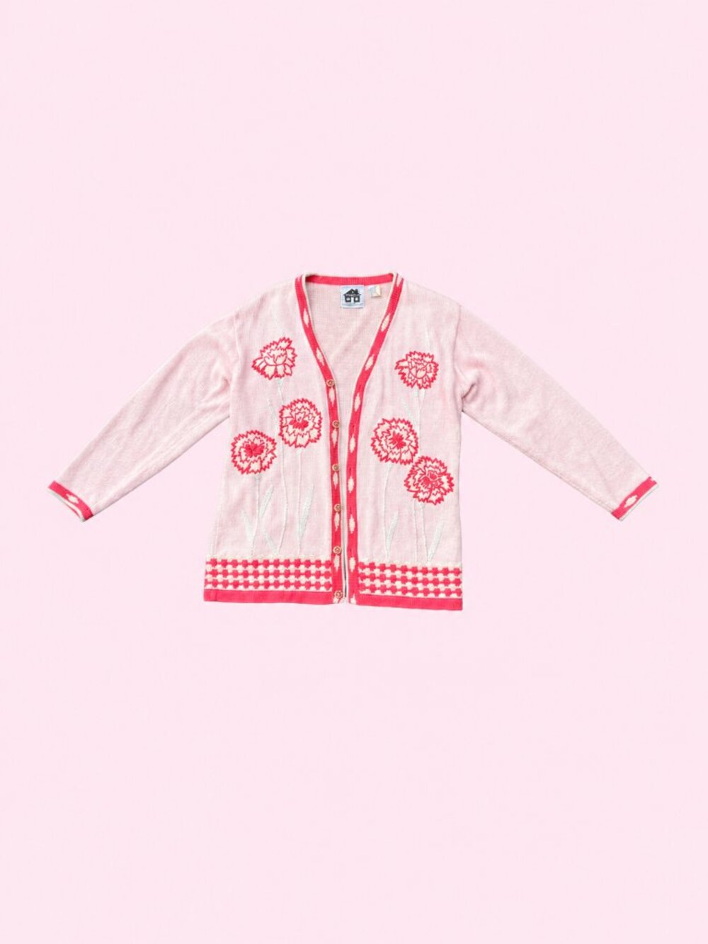 Storybook Knits pink floral cardigan! ✨